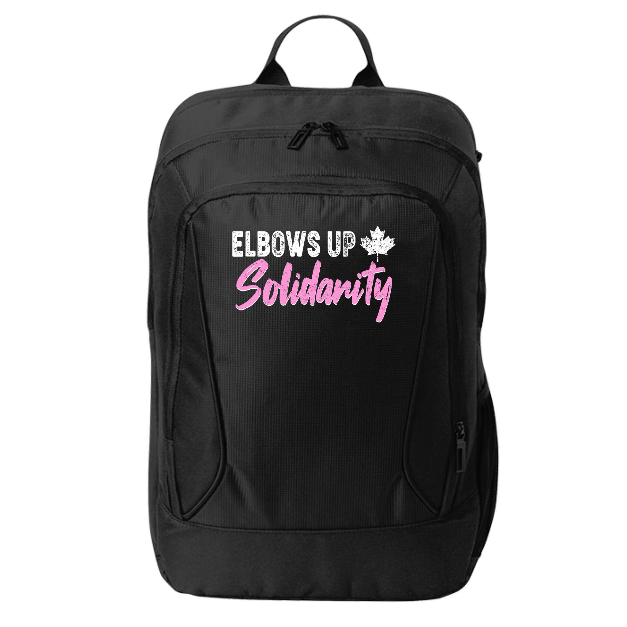 Elbows Up Canada Solidarity  City Backpack