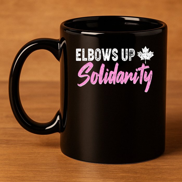 Elbows Up Canada Solidarity  11oz C Handle Ceramic Mug