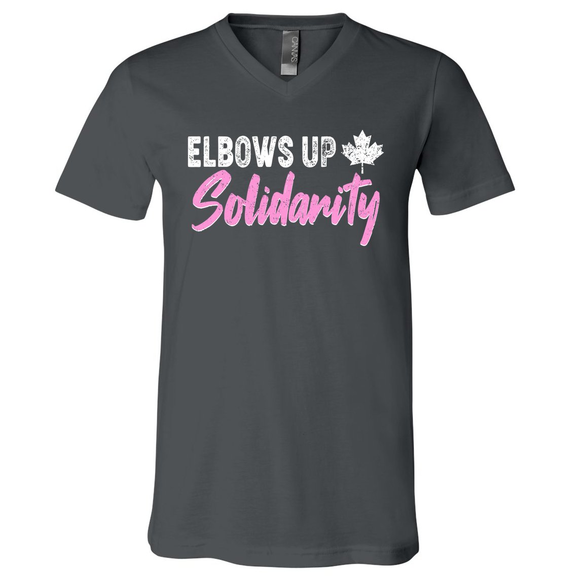 Elbows Up Canada Solidarity  V-Neck T-Shirt