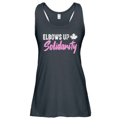 Elbows Up Canada Solidarity  Ladies Essential Flowy Tank