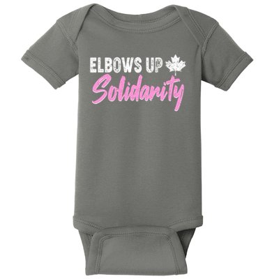 Elbows Up Canada Solidarity  Baby Bodysuit