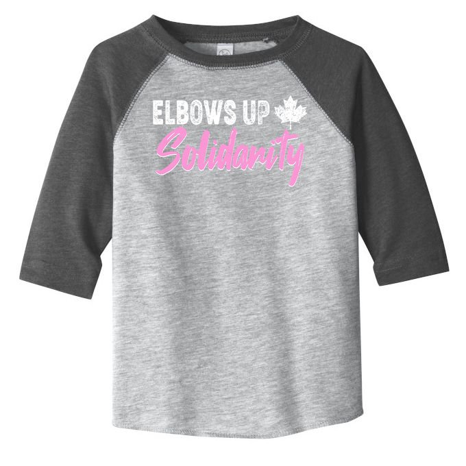 Elbows Up Canada Solidarity  Toddler Fine Jersey T-Shirt