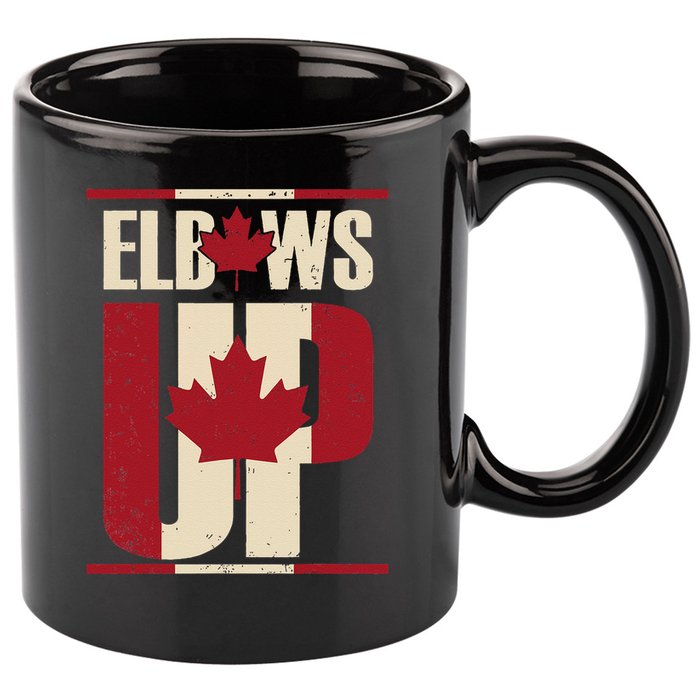 Elbows Up Canada Est 1867 Proud Canadian Strong Canada 11oz C Handle Ceramic Mug