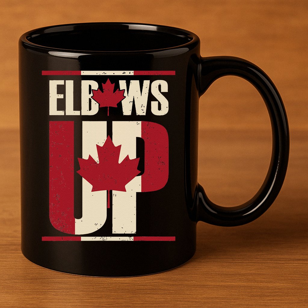 Elbows Up Canada Est 1867 Proud Canadian Strong Canada 11oz C Handle Ceramic Mug