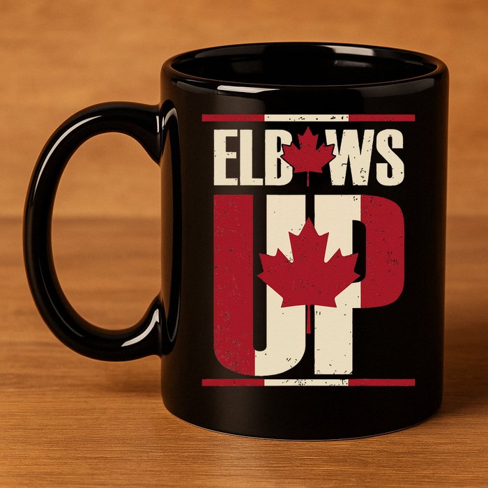 Elbows Up Canada Est 1867 Proud Canadian Strong Canada 11oz C Handle Ceramic Mug
