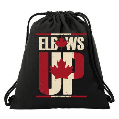 Elbows Up Canada Est 1867 Proud Canadian Strong Canada Drawstring Bag