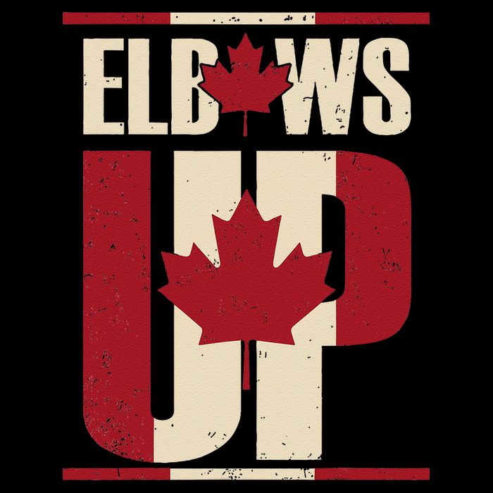 Elbows Up Canada Est 1867 Proud Canadian Strong Canada Drawstring Bag