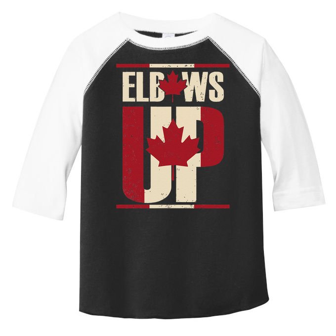 Elbows Up Canada Est 1867 Proud Canadian Strong Canada Toddler Fine Jersey T-Shirt