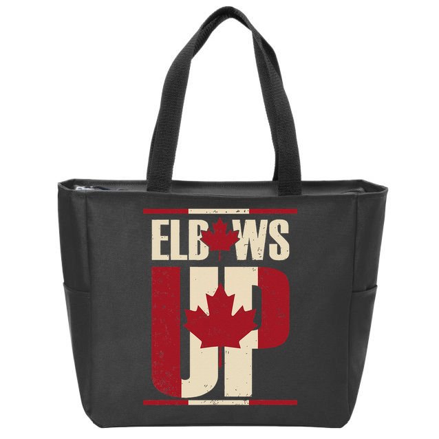 Elbows Up Canada Est 1867 Proud Canadian Strong Canada Zip Tote Bag