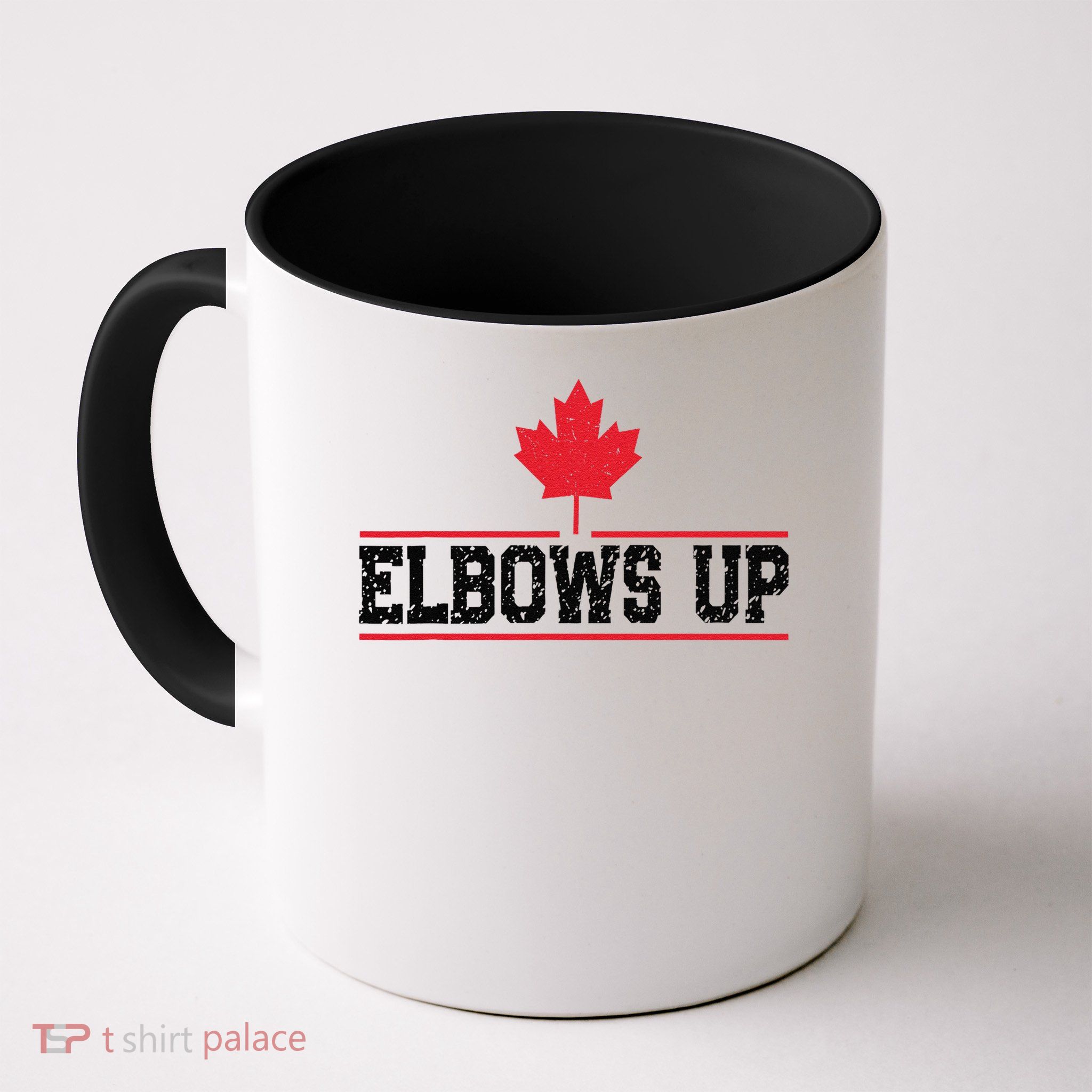 Elbows Up Canada True North Strong and Free Proud Canadian Mug