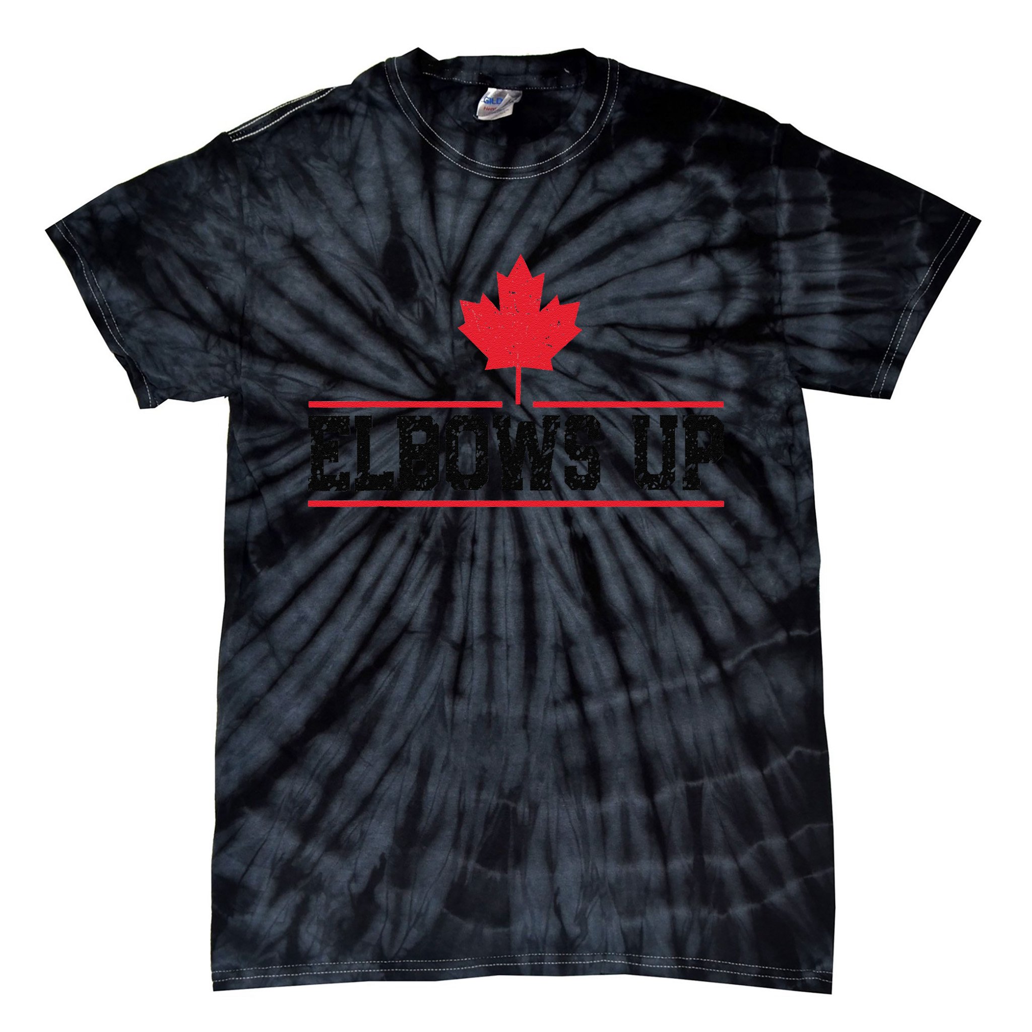 Elbows Up Canada True North Strong and Free Proud Canadian Tie-Dye T-Shirt