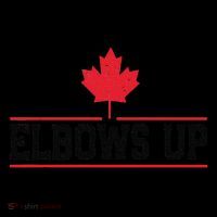 Elbows Up Canada True North Strong and Free Proud Canadian Womens T-Shirt
