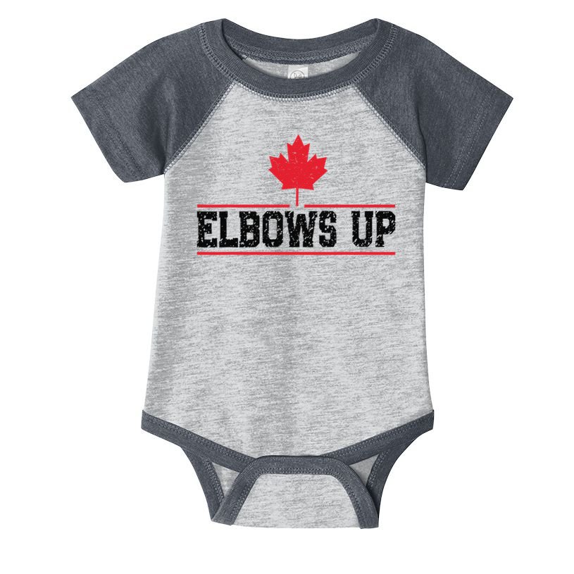 Elbows Up Canada True North Strong and Free Proud Canadian Infant Baby Jersey Bodysuit
