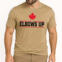 Elbows Up Canada True North Strong and Free Proud Canadian Cooling Performance Crew T-Shirt