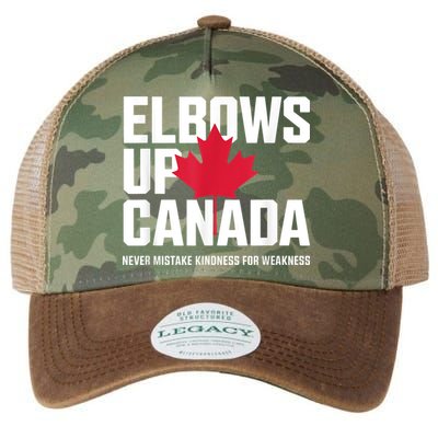Elbows Up Canada Never Mistake Kindness for Weakness Legacy Tie Dye Trucker Hat