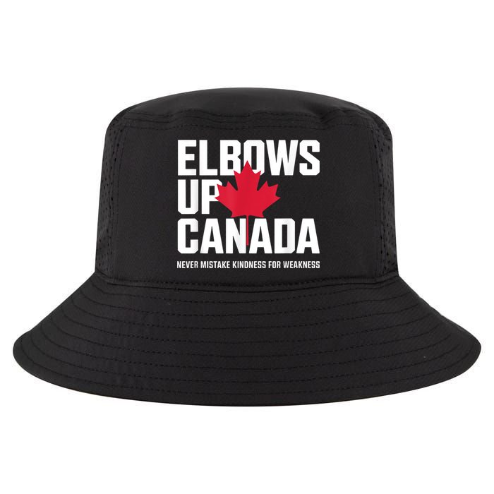 Elbows Up Canada Never Mistake Kindness for Weakness Cool Comfort Performance Bucket Hat