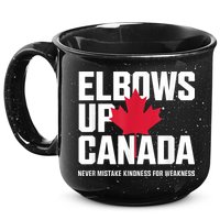 Elbows Up Canada Never Mistake Kindness for Weakness 15oz Campfire Ceramic Mug