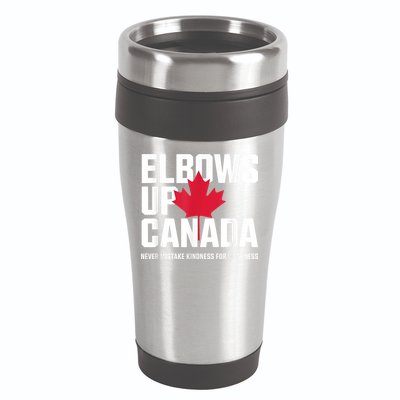 Elbows Up Canada Never Mistake Kindness for Weakness 16oz Travel Tumbler