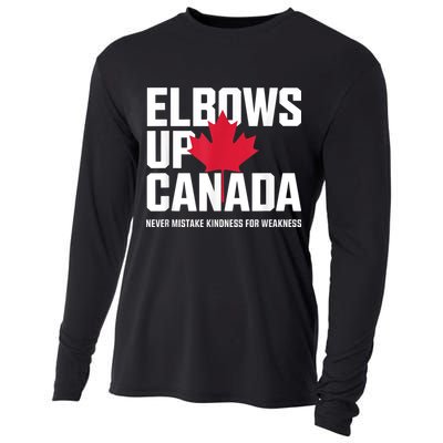 Elbows Up Canada Never Mistake Kindness for Weakness Cooling Performance Long Sleeve Crew