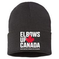 Elbows Up Canada Never Mistake Kindness for Weakness Sustainable Knit Beanie
