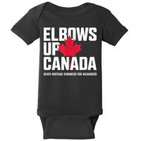 Elbows Up Canada Never Mistake Kindness for Weakness Baby Bodysuit