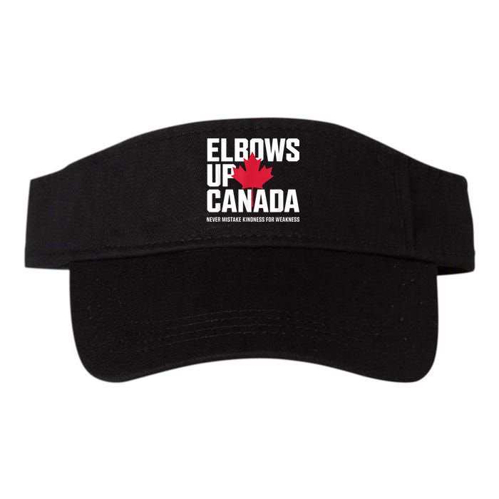 Elbows Up Canada Never Mistake Kindness for Weakness Visor