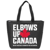 Elbows Up Canada Never Mistake Kindness for Weakness Zip Tote Bag