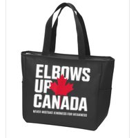 Elbows Up Canada Never Mistake Kindness for Weakness Zip Tote Bag