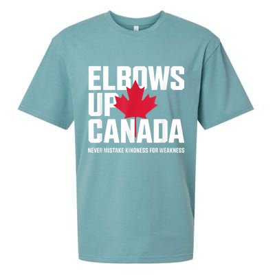 Elbows Up Canada Never Mistake Kindness for Weakness Sueded Cloud Jersey T-Shirt