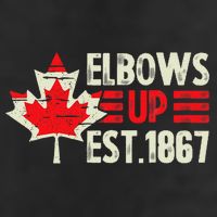 Elbows Up Canada Est 1867 Proud Canadian Strong Canada 7 Panel Mesh Trucker Snapback Hat