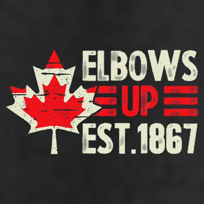 Elbows Up Canada Est 1867 Proud Canadian Strong Canada 7 Panel Mesh Trucker Snapback Hat