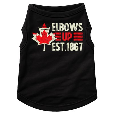 Elbows Up Canada Est 1867 Proud Canadian Strong Canada Doggie Tank