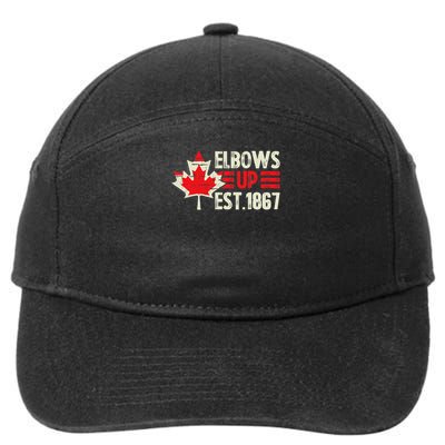 Elbows Up Canada Est 1867 Proud Canadian Strong Canada 7-Panel Snapback Hat