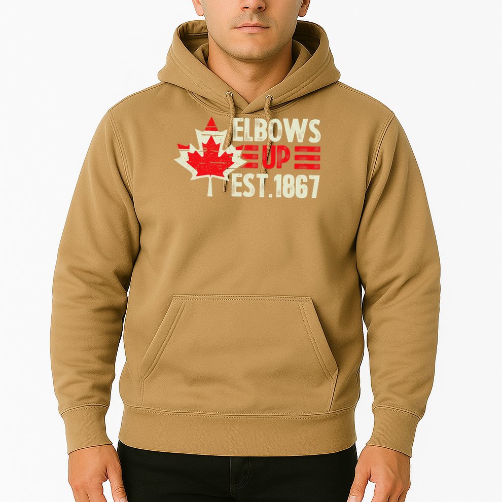 Elbows Up Canada Est 1867 Proud Canadian Strong Canada Hoodie