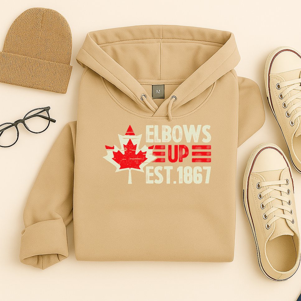 Elbows Up Canada Est 1867 Proud Canadian Strong Canada Hoodie