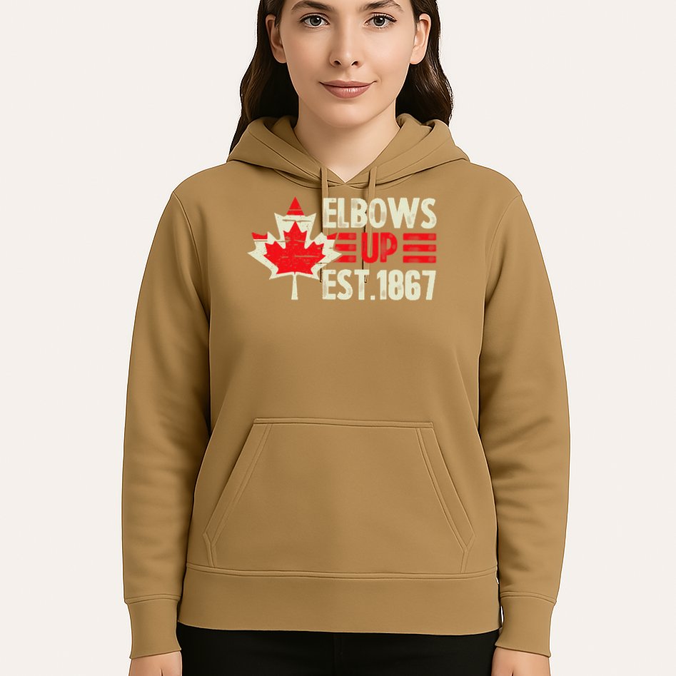 Elbows Up Canada Est 1867 Proud Canadian Strong Canada Hoodie