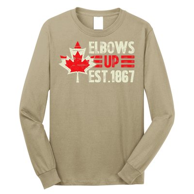 Elbows Up Canada Est 1867 Proud Canadian Strong Canada Long Sleeve Shirt