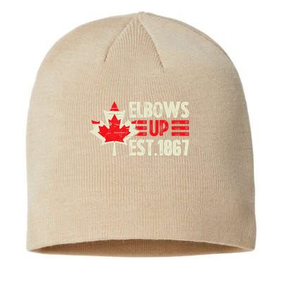 Elbows Up Canada Est 1867 Proud Canadian Strong Canada Sustainable Beanie