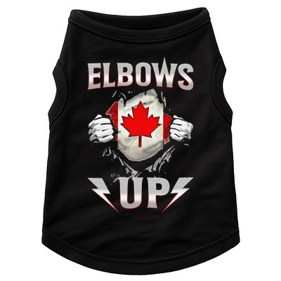 Elbows Up Canada Maple Leaf Strong North Pride Doggie Tank