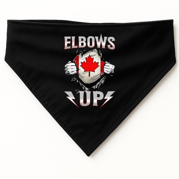 Elbows Up Canada Maple Leaf Strong North Pride USA-Made Doggie Bandana