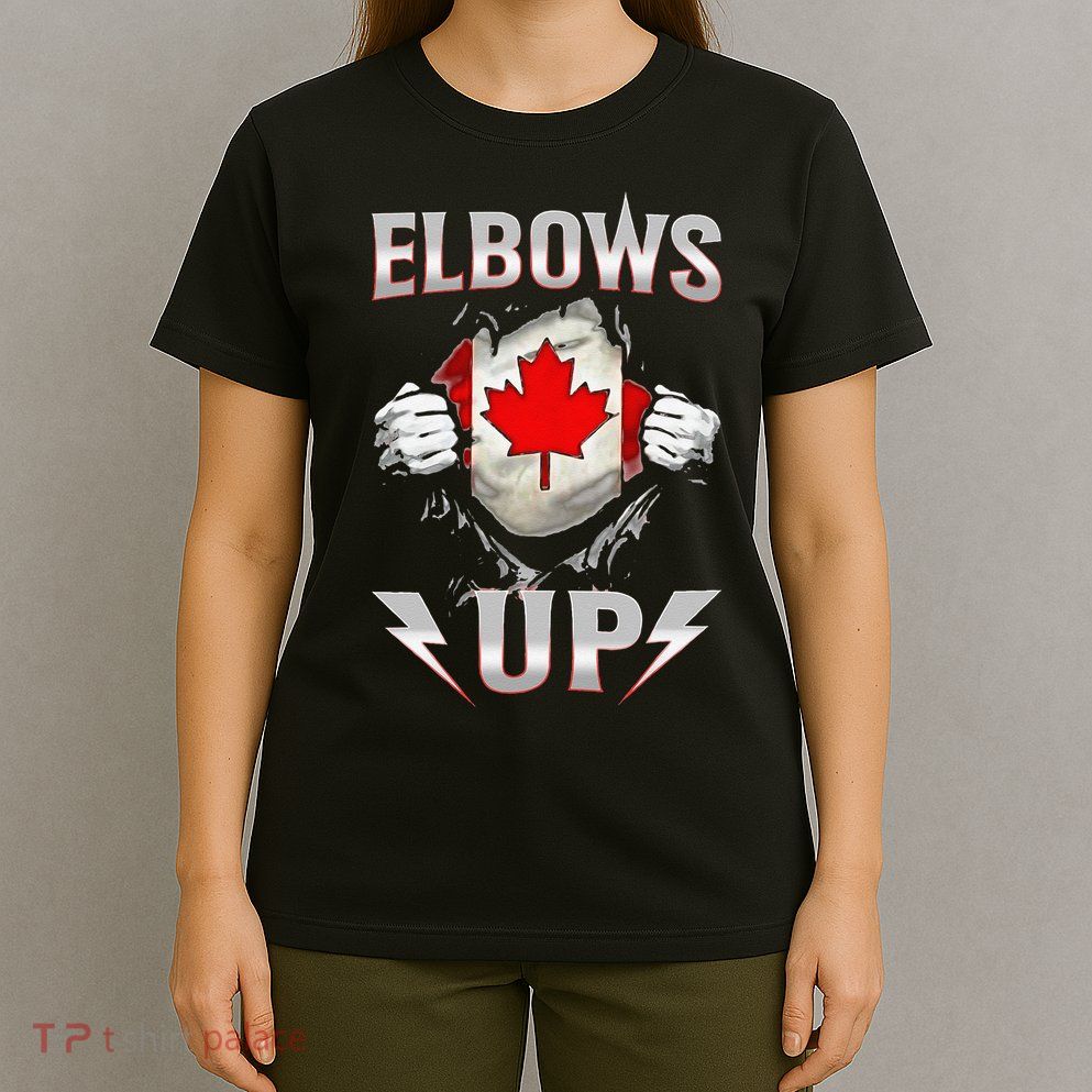 Elbows Up Canada Maple Leaf Strong North Pride T-Shirt