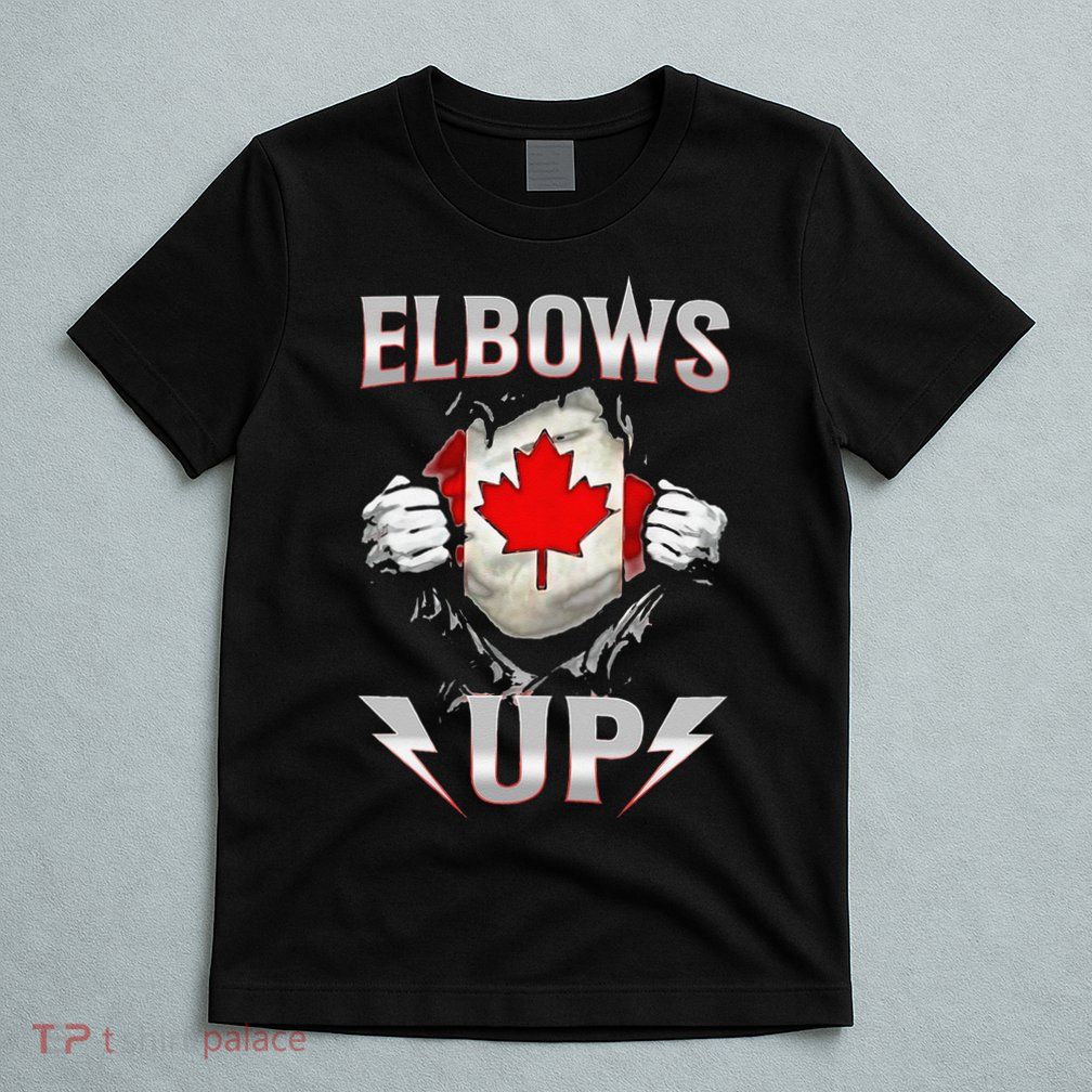 Elbows Up Canada Maple Leaf Strong North Pride T-Shirt