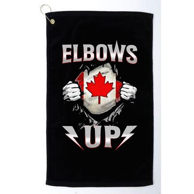 Elbows Up Canada Maple Leaf Strong North Pride Golf Towel