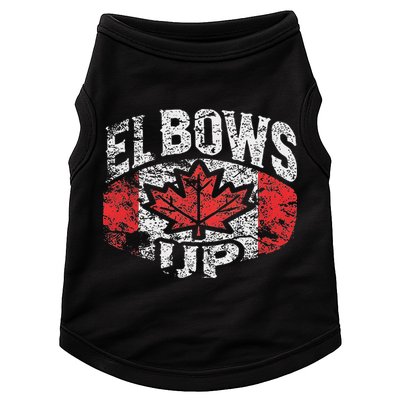Elbows Up Canada Vintage Distressed Canadian Pride Doggie Tank