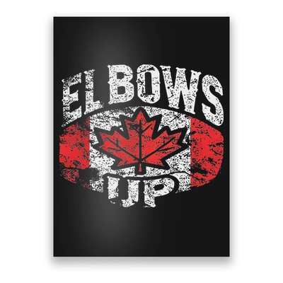 Elbows Up Canada Vintage Distressed Canadian Pride Poster