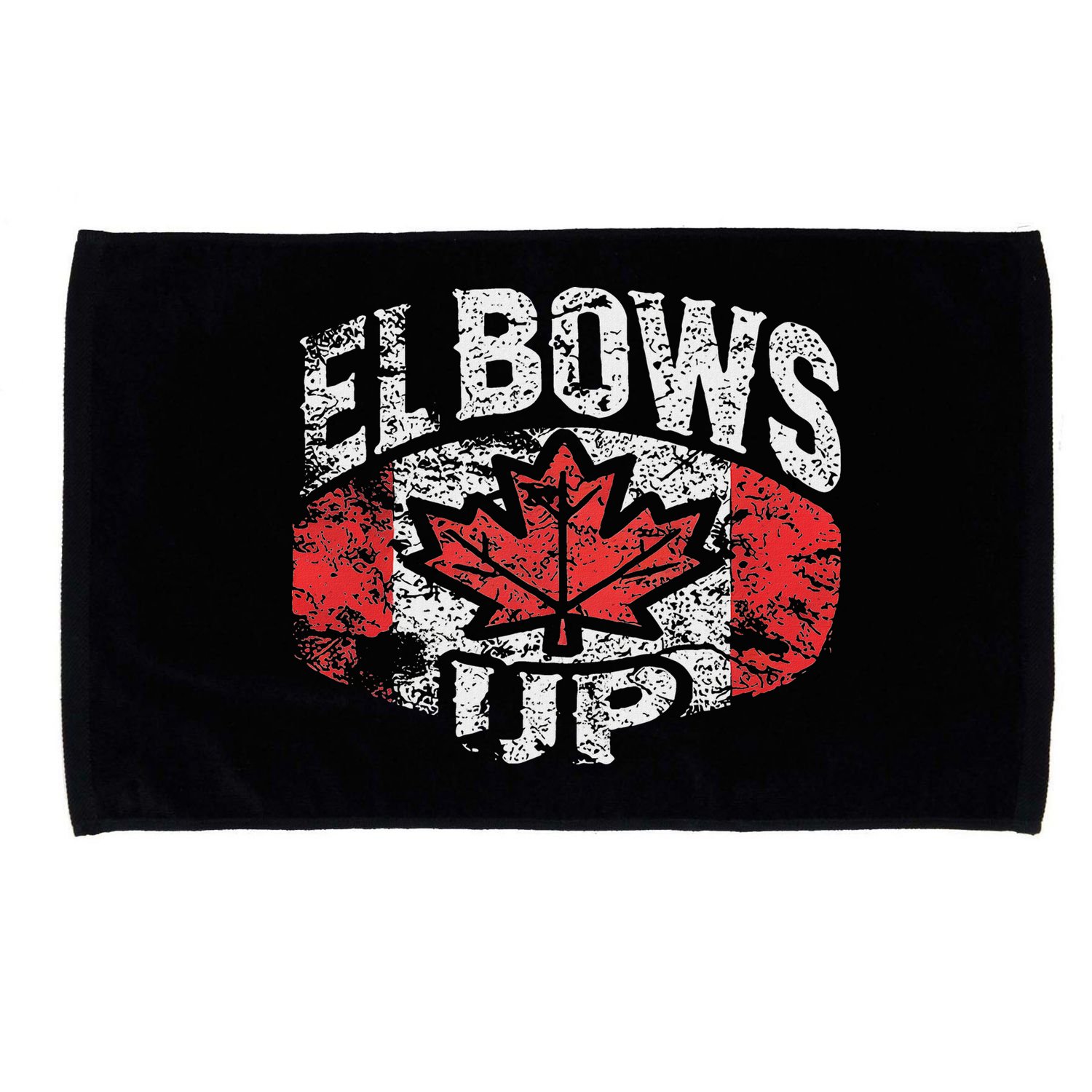 Elbows Up Canada Vintage Distressed Canadian Pride Microfiber Hand Towel