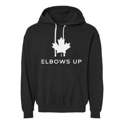 Elbows Up Canada Garment-Dyed Fleece Hoodie