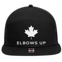 Elbows Up Canada 7 Panel Mesh Trucker Snapback Hat