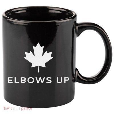 Elbows Up Canada 11oz C Handle Ceramic Mug