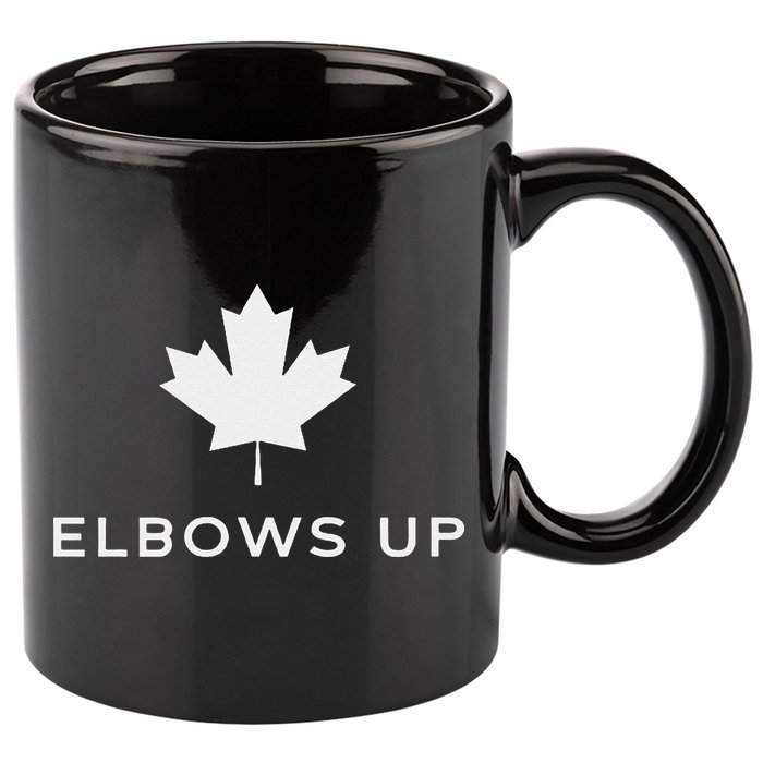 Elbows Up Canada 11oz C Handle Ceramic Mug